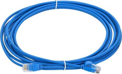 Коммутационный шнур кат.5E UTP LSZH 3м slim колпачок с язычком синий, цена за 1 шт