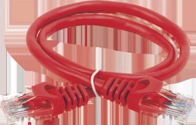 Коммутационный шнур (патч-корд) кат.5E UTP 5м красный, цена за 1 шт