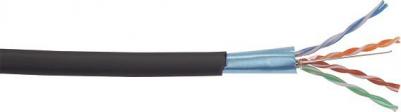 Витая пара F/UTP кат.6 4х2х23AWG solid LDPE черный, цена за 1 упак – фото 1