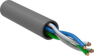 Витая пара U/UTP кат. 5E 2х2х24AWG solid LSZH нг(А)-HF серый РФ, цена за 1 шт
