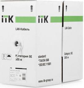 Витая пара U/UTP кат.5E 4х2х24AWG solid LSZH нг(А)-HF серый, цена за 1 упак – фото 5