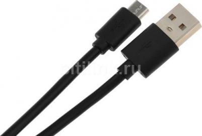 Кабель KP-microUSB-2.4A-2m, micro USB (m) - USB (m), 2м, 2.4A, черный 4630143161076
