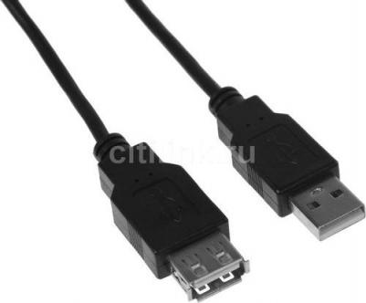 Кабель-удлинитель USB2.0 KP-AmAf-v2-1.5m, USB A(m) - USB A(f), круглое, 1.5м, черный 6928431203255