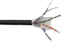 Кабель информационный кат.5E, 305м, черный [lan-5eutp-wp-out] – фото 1