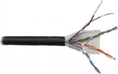 Кабель информационный кат.5E, 305м, черный [lan-5eutp-wp-out]