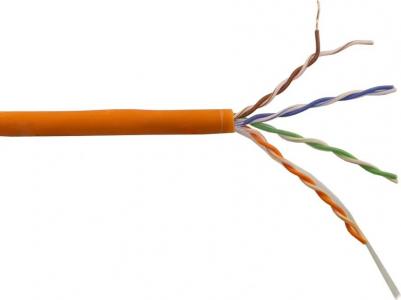 Кабель информационный LAN-5EUTP-HFLT-OR кат.5E UTP 4 пары 24AWG LSZH внутренний 305м оранжевый