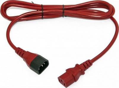 Кабель питания C13-C14, 10А, 1 м, красный, (LAN-PP13/14-1.0-RD) – фото 1