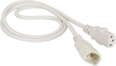 Кабель питания C13-C14, 10А, 1.8 м, белый, (LAN-PP13/14-1.8-WH)