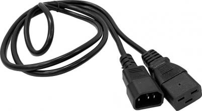 Кабель питания IEC-320-C19-IEC-320-C14, 10A, 220В, 3м, черный