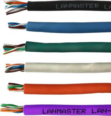 Кабель U/UTP, 4 пары, Кат. 5E, 350 МГц, LSZH, нг(А)-HF, фиолетовый, 305 м [LAN-5EUTP-HFLT-VI]