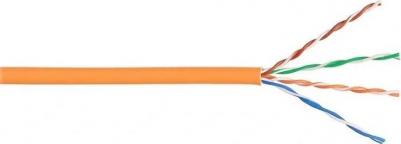 Кабель витая пара F/UTP 5e кат. 4 пары LAN-5EFTP-PT-LSZH-OR 100Mhz, LSZH, оранжевый, 305 м