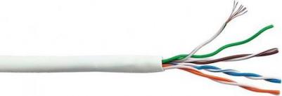 Кабель витая пара F/UTP 5e кат. 4 пары LAN-5EFTP-PT-LSZH-WH 26AWG, медь, многожильный, внутренний, LSZH, белый, уп/305