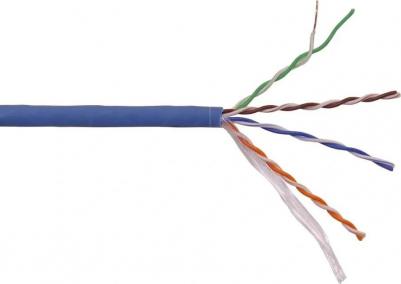 Кабель витая пара U/UTP 5 кат. 4 пары LAN-5EUTP-HFLT-BL нг(А)-HFLTx, синий, 305м в кат