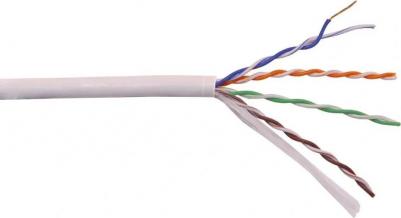 Кабель витая пара U/UTP 5 кат. 4 пары LAN-5EUTP-HFLT-GY нг(А)-HFLTx, серый, 305м в кат