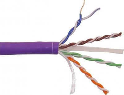Кабель витая пара U/UTP 6 кат. 4 пары LAN-6AUTP-HFLT-VI с перегородкой, 500Mhz, LSZH IEC60332-3-22(3A), 305 м – фото 1