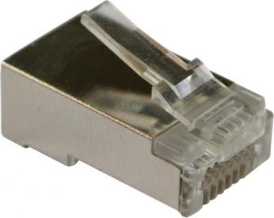 Коннектор RJ45 тип EZ, 8P8C, STP, Cat.5e, универсальный, со вставкой, покрытие 50 микрон,100 шт – фото 2
