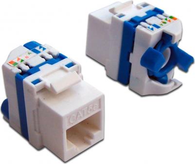 Коннекторы Модуль Keystone Tooless, RJ-45, кат.5E, UTP, 180 градусов, белый [LAN-TK45U5E/180-WH]