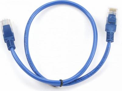 Патч-корд вилка RJ-45, вилка RJ-45, кат.5е, LSZH, 0.5м, синий [lan-pc45/u5e-0.5 – фото 1