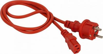 Шнур питания C13-Schuko, 3х0.75, 220В, 10А, красный, 1.5 метра LAN-PPC-10A-1.5 LAN-PP13/SH-1.5-RD