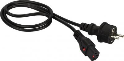 Шнур питания LAN-PP13L/SH-2.0-BK C13-Schuko проводник.:3x0.75мм2 2м 220В 10А черный