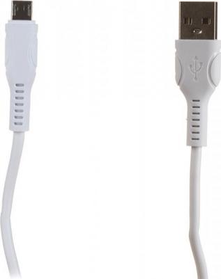 Кабель USB-MicroUSB 1m белый QY-PM3 PVC – фото 1