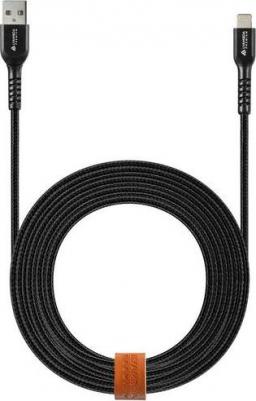 USB кабель Type-A на Lightning MFI черный 2,5м (LALm25-BK) – фото 1