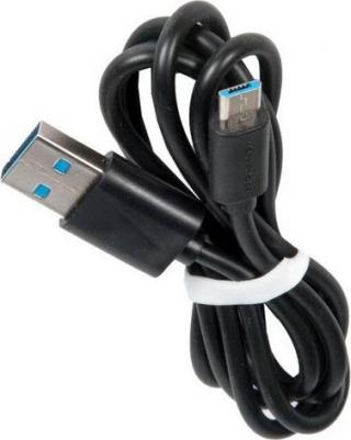 Дата-кабель K13m USB 2.1A для micro USB TPE 1м Black – фото 1
