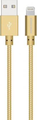Дата-кабель K31i USB 2.1A для Lightning 8-pin металл 1м Gold