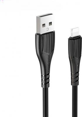 Дата-кабель K31m USB 2.4A для Lightning 8-pin TPE 1м Black