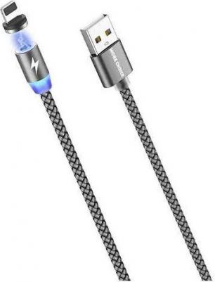 Кабель K61Si 1м Dark Grey Smart USB 2.4A для Apple 8-pin Magnetic серый – фото 2