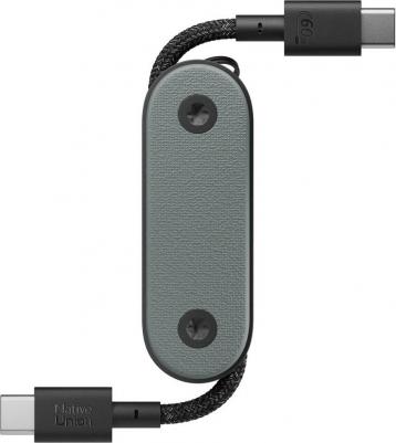 Кабель 2хUSB-C 60W 0.17 м зелёный (POCK-C-GRN-NP)