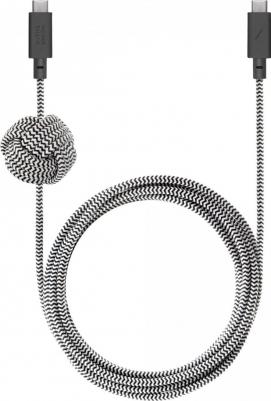 Зарядный кабель Amchor Cable Type-C/Type-C, 3 метра, 240 Вт, зебра