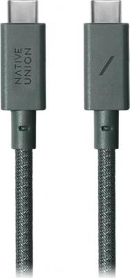 Зарядный кабель Anchor Cable Type-C/Type-C, 3 метра, 240 Вт, серо-зеленый – фото 1