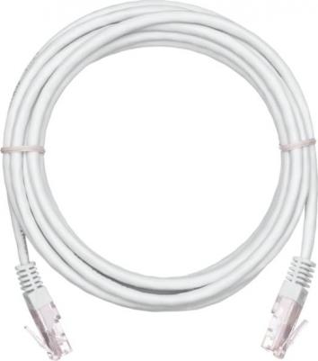 Патч-корд UTP кат.5e, 10м, RJ45-RJ45, белый, CU, 5 шт