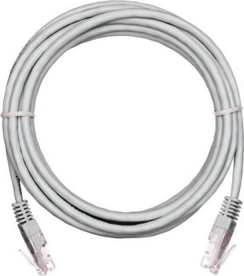 Патч-корд UTP кат.6, 5м, RJ45-RJ45, серый, CU, 10 шт