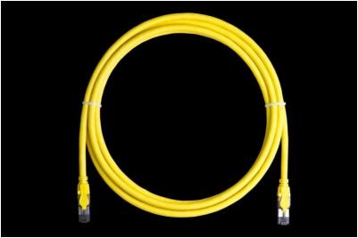 Патч-корд SSTP кат.8, 3м, RJ45-RJ45, желтый, CU, LSZH, экранированный