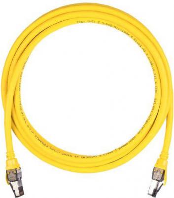 Патч-корд SSTP кат.8, 3м, RJ45-RJ45, желтый, CU, LSZH, экранированный – фото 1