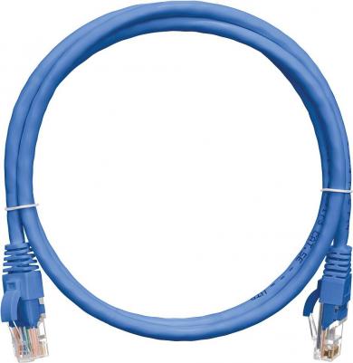 Патч-корд UTP кат.5e, 0.5 м, RJ45-RJ45, синий, CU, LSZH, NMC-PC4UD55B-005-C-BL – фото 1