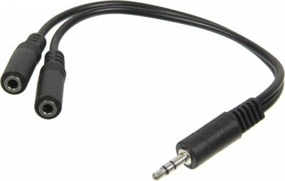 Адаптер аудио 2xJack 3.5 (f)-Jack 3.5 (m) 0.1м. (JAAC170)