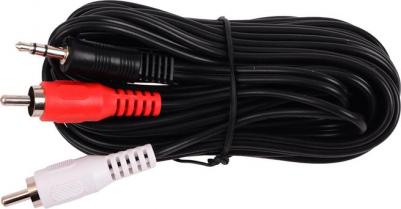 Кабель аудио 2хRCA (m)-Jack 3.5 (m) 1.5м черный (JAAC010-15) – фото 2