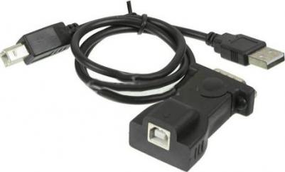 Кабель USB A-USB B, M-M 0,8м Black – фото 1