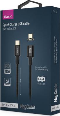 Кабель PD100 MagCable 041661 Type-C - Type-C PD 100W 5A E-mark 1.5м магнитный – фото 2
