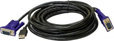 Кабель KVM с разъемами VGA и USB, 5 м [OKVMCU5/A1A]