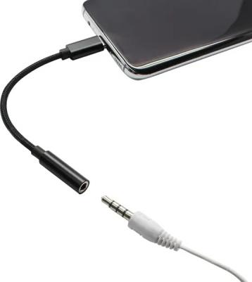 Адаптер USB-Type-C-Jack 3.5 0.1 м цвет черный – фото 1