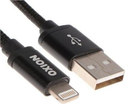Кабель DCC255, Lightning - USB, зарядка + передача данных, 1.3 м, оплетка, черный 9443649 – фото 1