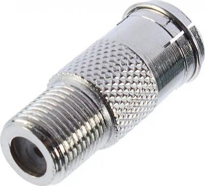 Переходник с F гнезда на TV гнездо металл