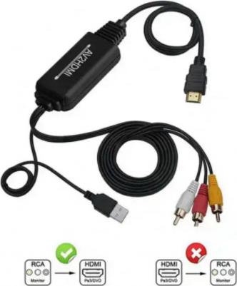 Кабель-конвертер ADP033 RCA(m)-HDMI(m), 1080p/60Hz PX/ADP-AV2HDMI