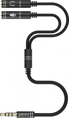 Аудио разветвитель AD08 PREMIUM AUX SPLITTER MIC + SPEAK, черный – фото 4