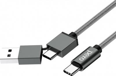 Кабель, DC-07, 1м, Type-C/USB-A to Type-C, 60W, серый – фото 5