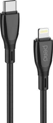 Кабель DC-11, Lightning (m) - USB Type-C (m), 2м, 3A, черный [prdc-11tl2mb]